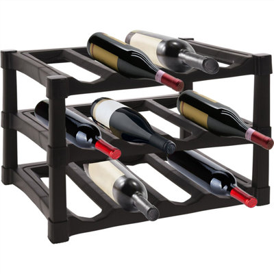 Wine Bottle Rack in Black
