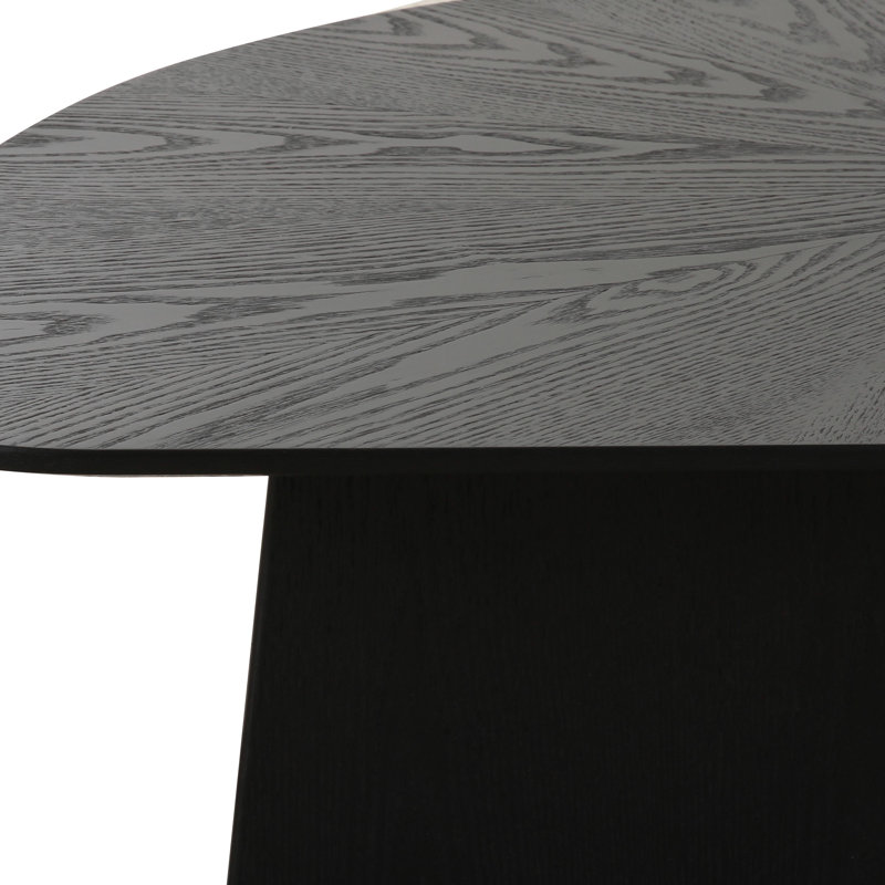 Colbe Ash Geometric Coffee Table, Black