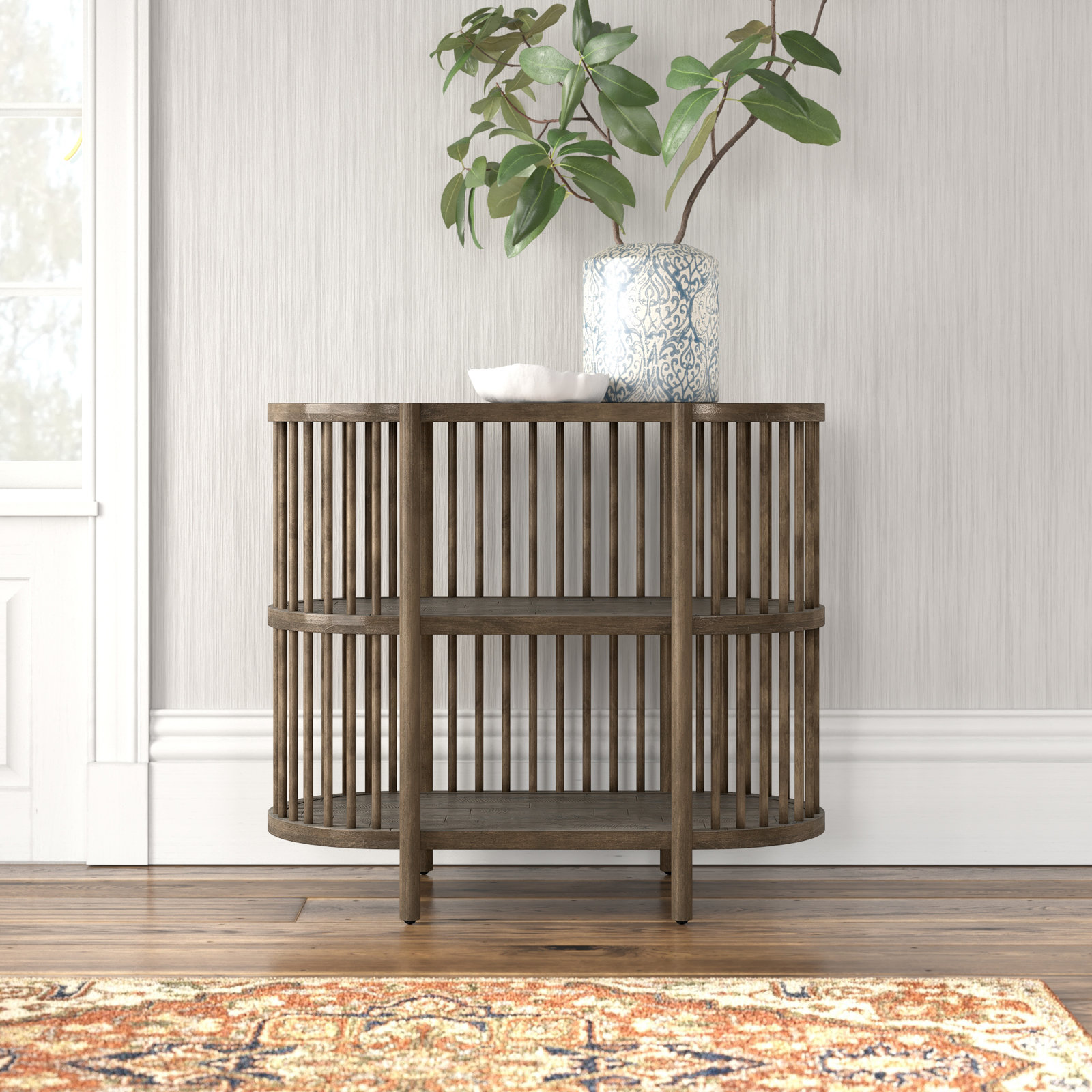 Charlestown 36'' Solid Wood Console Table, Chestnut