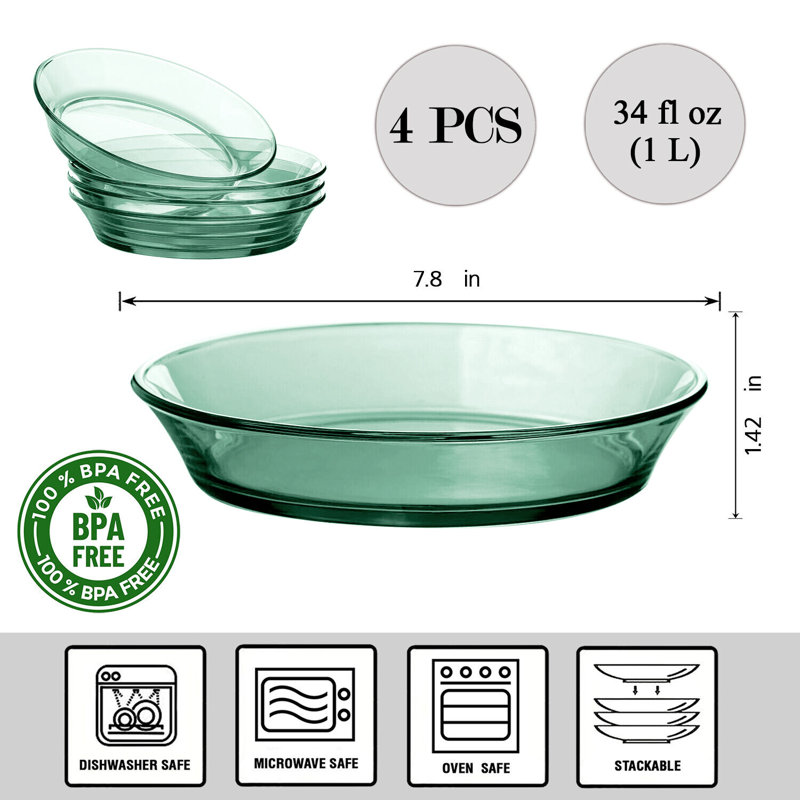 Assiette creuse de 7,8 po Lakevia, Vert