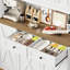 70.9" Kitchen Pantry Cabinet With Microwave Shelf & Push-Pull Trash Can Cabinet, Dog Proof Trash Can Cabinet-944438814