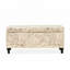 Lin beige avec tache cachée - Décoration contemporaine de style français en bois, assise pratique, finition de cadre, banc de rangement multifonctionnel pour la maison