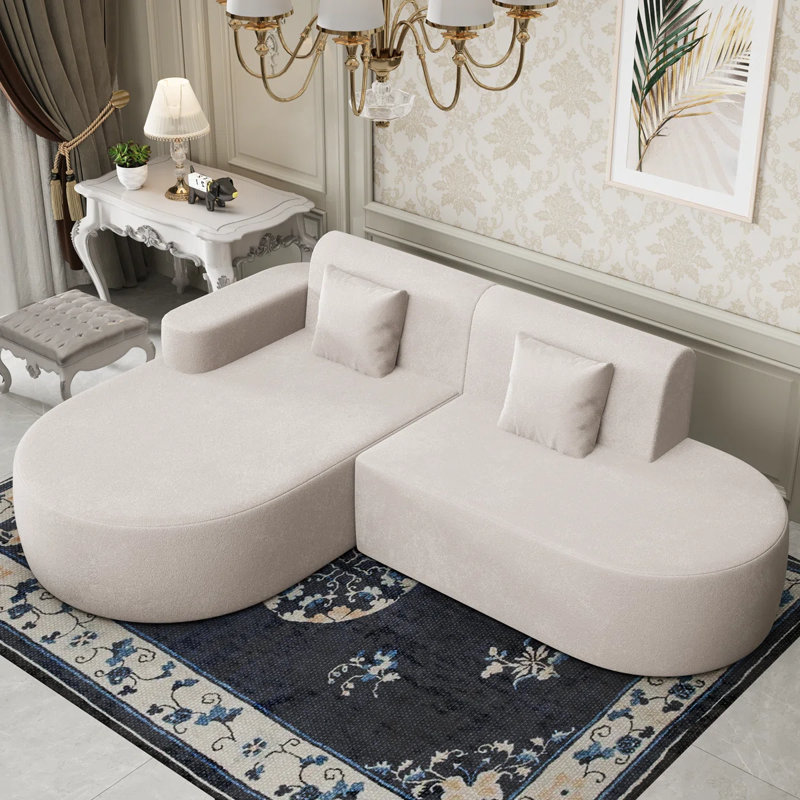 3 Seater Sofa & Chaise, Beige