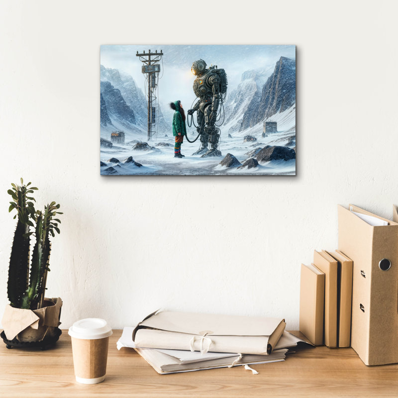 «Plug In» par Rey Klimt, art mural sur toile, H 12 po x l 18 po x P 0,75 po