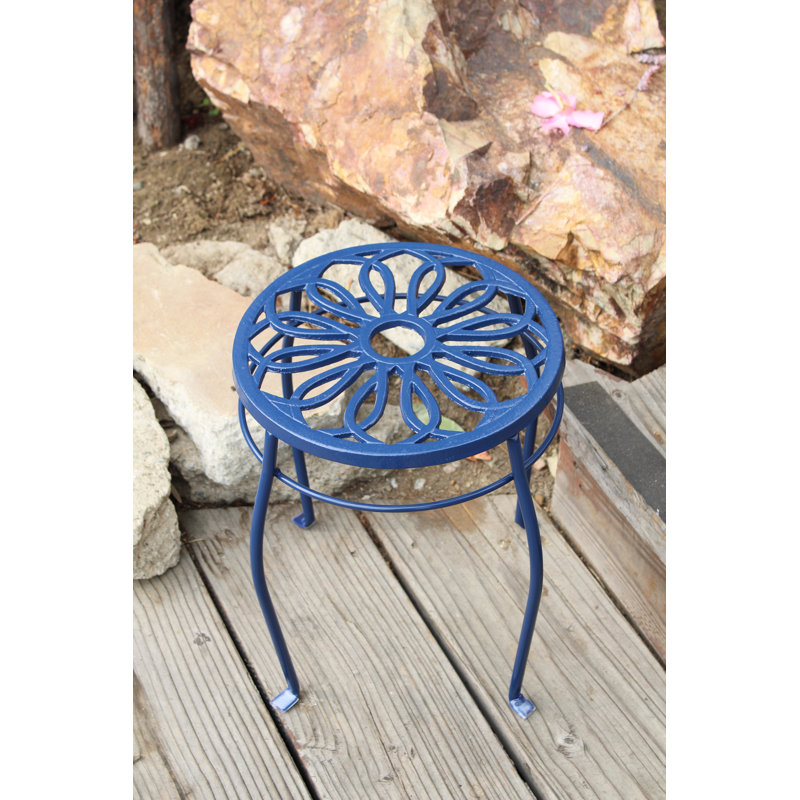Metal Plant Stand, Blue