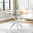 Glass Top Metal Base Dining Table-333366490