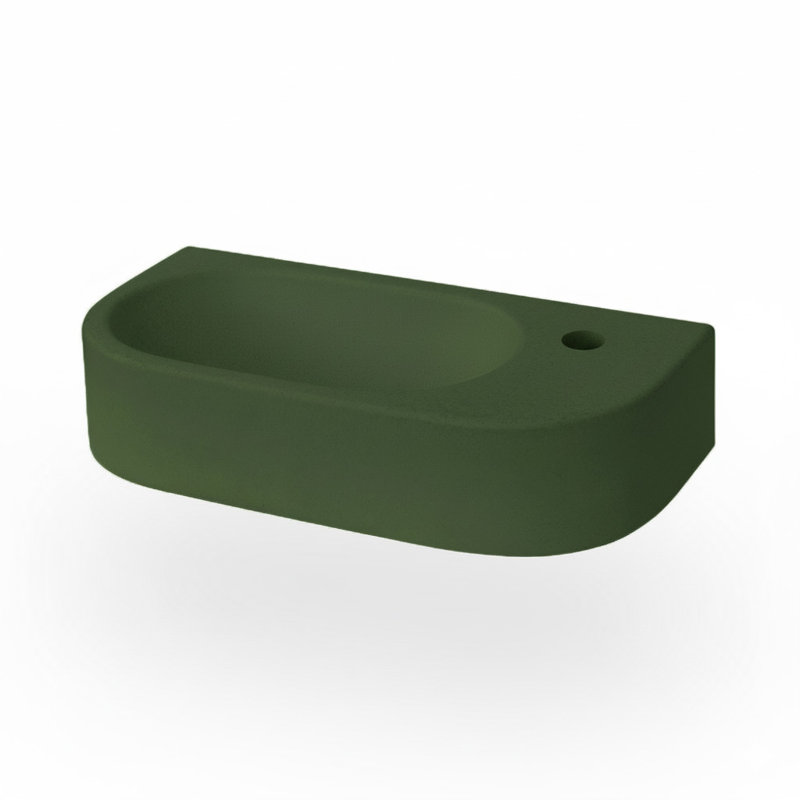 Newterra 21.75" Wall/Vessel Bathroom Sink, Single Hole, Terracotta