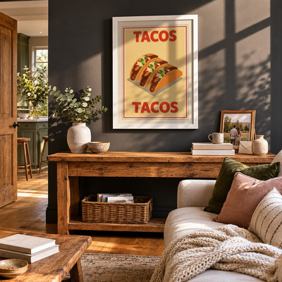 Tacos in Bold Retro - Framed Print