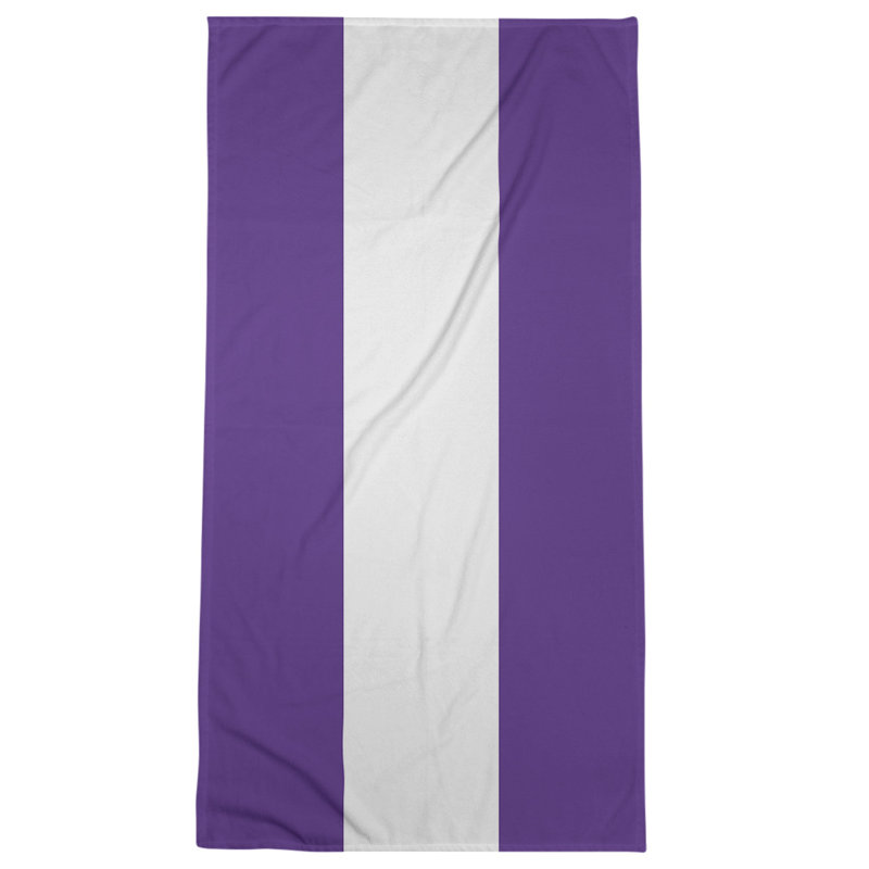 Beach Towel, Purple/Ivory