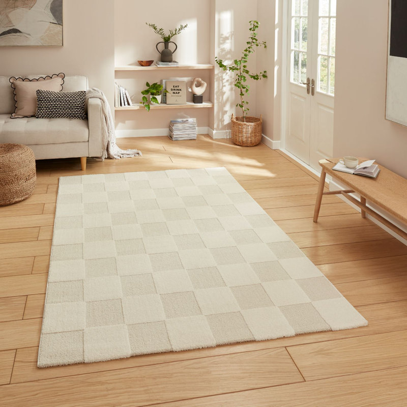 Elio Arvillia Machine Woven Cream Area Rug, Rectangle 160 x 230cm