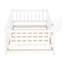 Lit simple en bois blanc avec lattes et porte amovibles, capacité de 250 lb en pin, lattes, caractéristiques de la porte