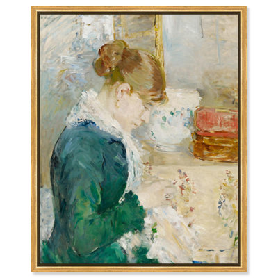 «Woman Sewing 1879 Canvas Classic Portraits» par Art Remedy