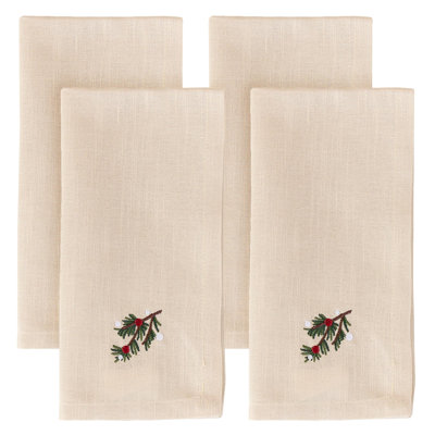 Ensemble de 4 serviettes de table Liliauna