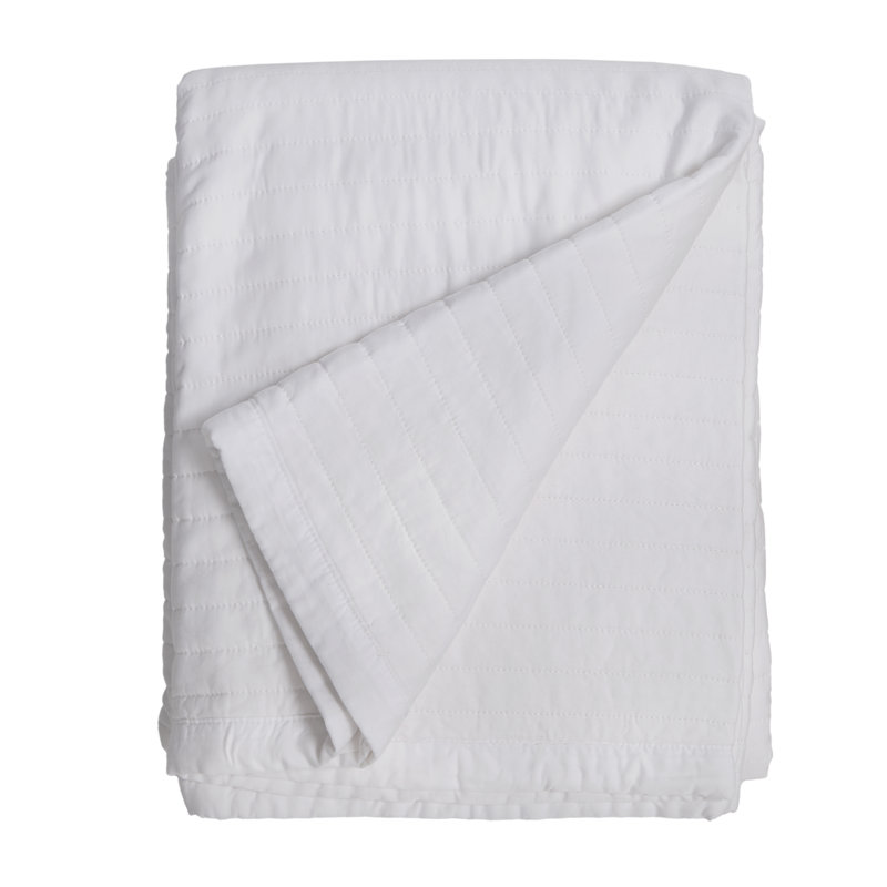 Carlyle Coverlet, Queen Coverlet, White