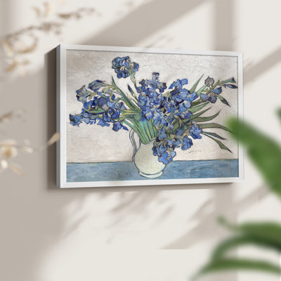 Iris bleu - impression encadrée - réarmable