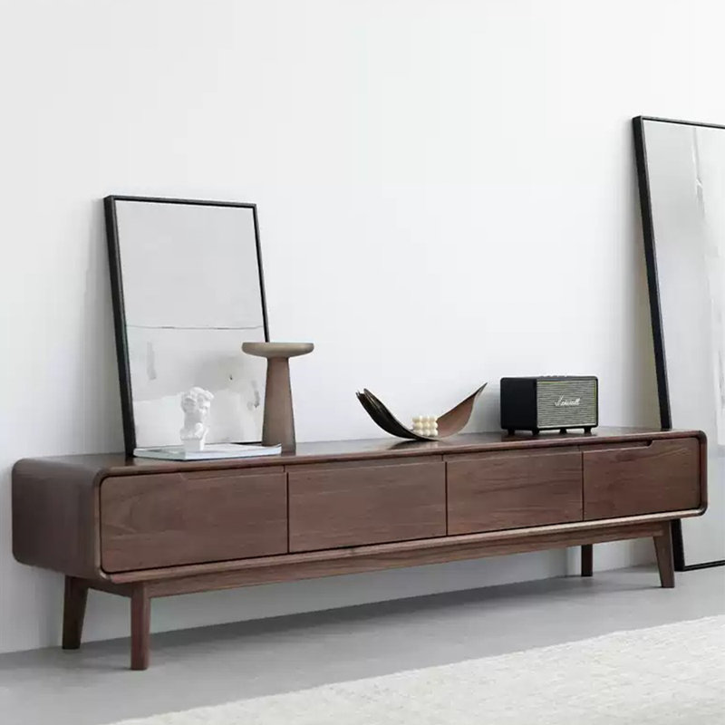 Smooth Top TV Stand w/4 Drawers