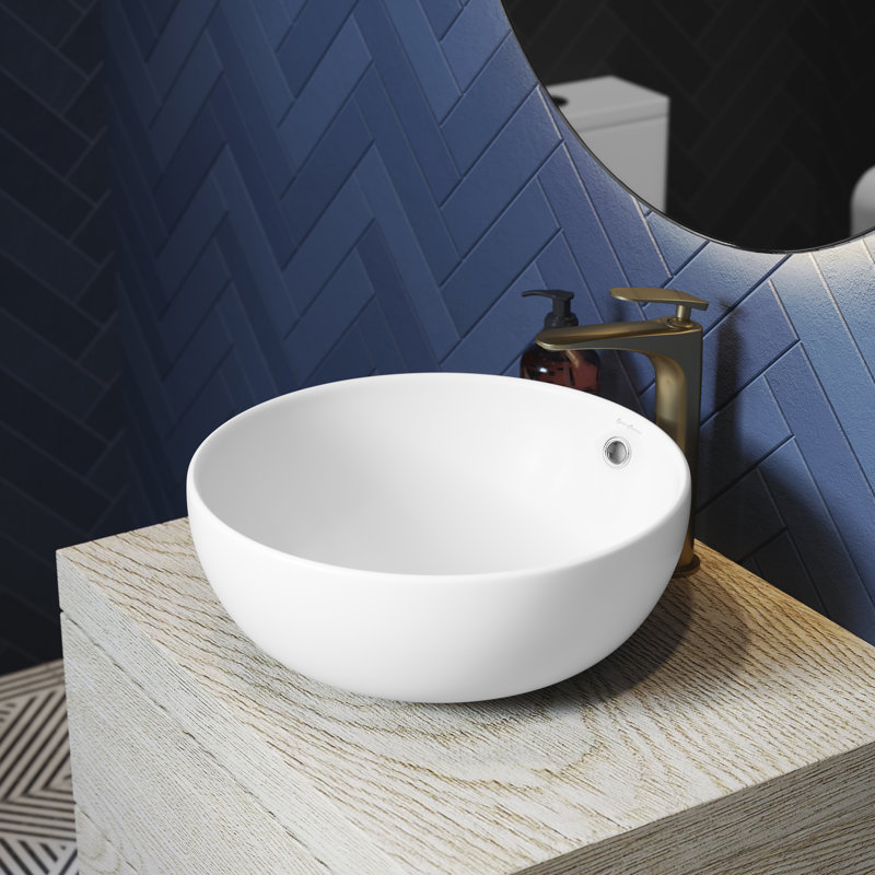Lavabo vasque rond Sublime, Blanc mat