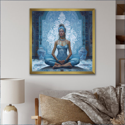 «Spiritual Serenity Blue Goddess Meditation I», reproduction sur toile