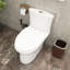 Toilette allongée 1 pièce à double chasse 1,1 / 1,6 GPF avec siège blanc incluse