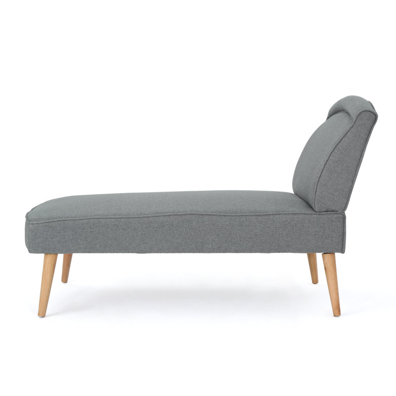 Linder Upholstered Chaise Lounge, Gray