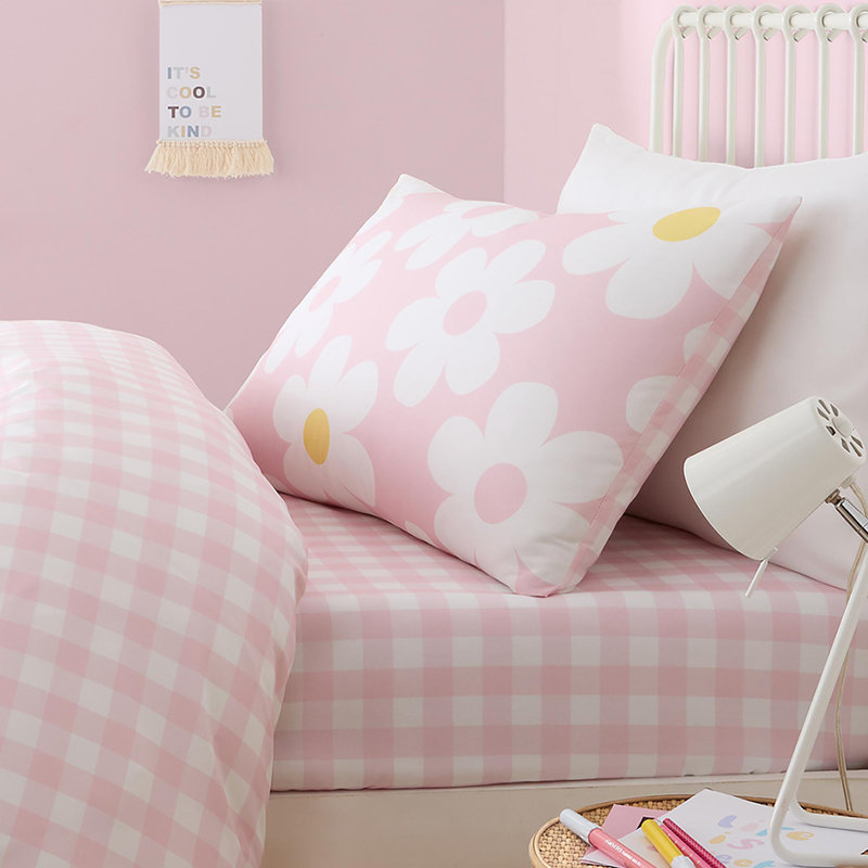 Retro Daisy Polyester Floral Duvet Cover Set with Pillowcases, Single Duvet Cover Set + 1 Pillowcase