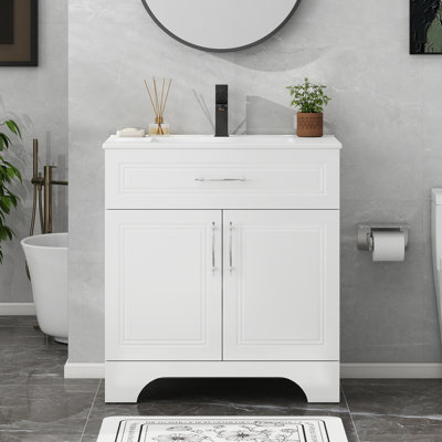 30" Bathroom Vanity With Drop-in Sink (no faucet)