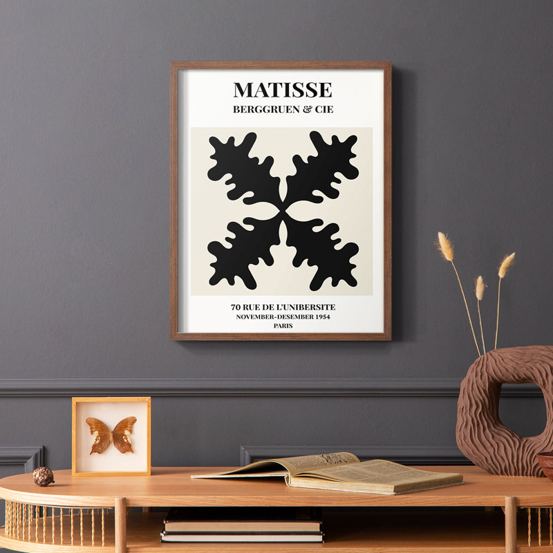 Matisse CXLVI, reproduction encadrée - bois massif, Brun, H 14 po x l 11 po