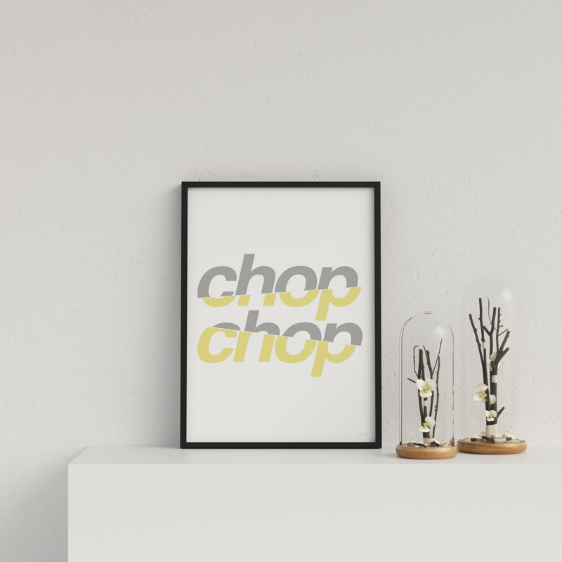 Chop Chop Y&G by Vouvart - Single Picture Frame Print