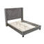 Lit escamotable en tissu capitonné de style transitionnel pour lit très grand 1 pièce Transitional-212093160-212093165