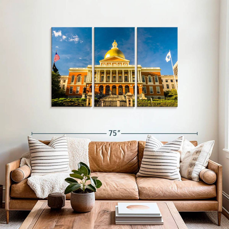 Massachusetts State House Boston, H 36 po x l 57 po
