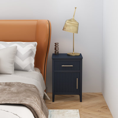 Amanraj 40cm W Solid + Manufactured Wood Bedside Table