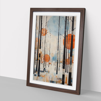 Winter Forest Dadaism - Single Picture Frame Print on Wood