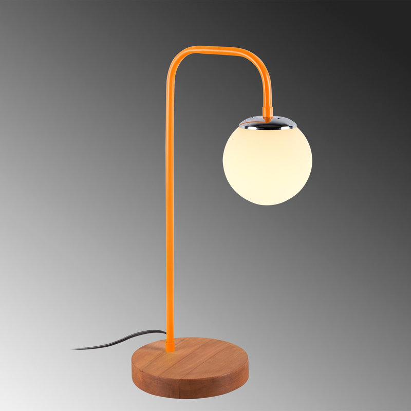 Lampe de table 22,44 po Skylar, Orange, Blanc