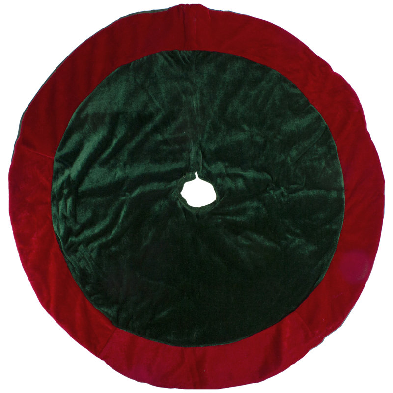 Mini jupe d'arbre de Noël, l 26 po, Vert / Rouge