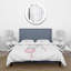 Cheval blanc avec gomme à bulles rose - ensemble de housse de couette Farmhouse - microfibre de polyester-138869572