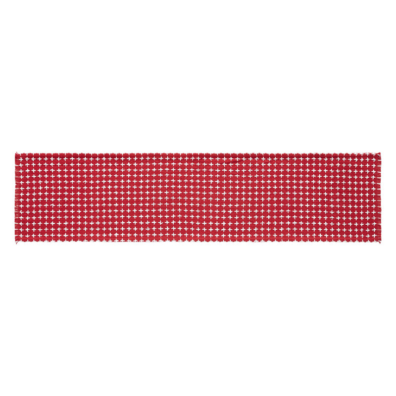 Gallen Rectangle Geometric Cotton Table Runner, 48" x 12"