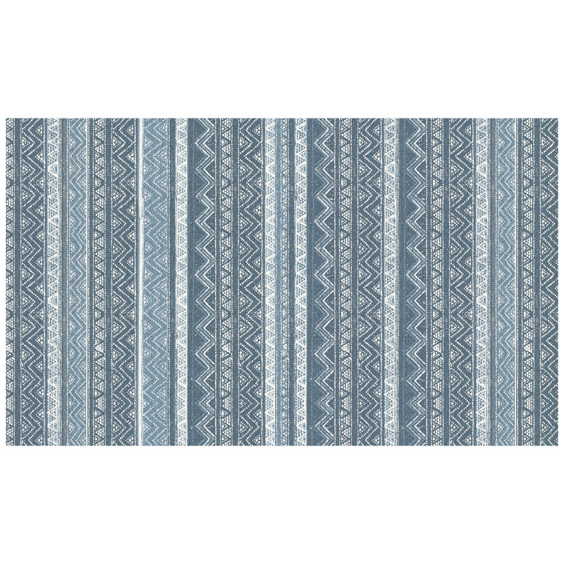 Un-Rug Kamara Chambray Low Profile Kitchen Mat by Matterly, Rectangle 3' x 5'