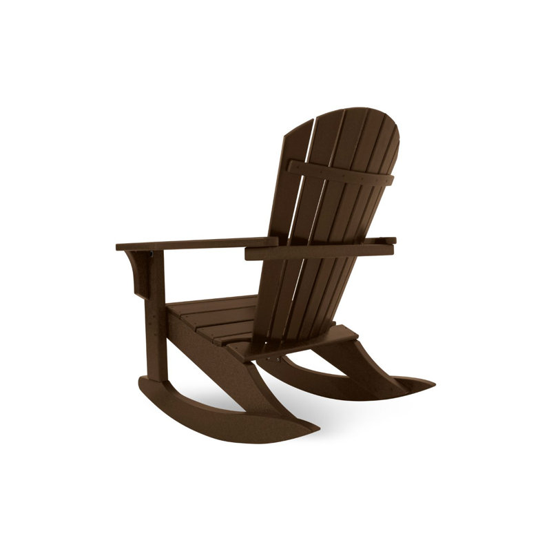 POLYWOOD Seashell Rocking Chair, Mahogany