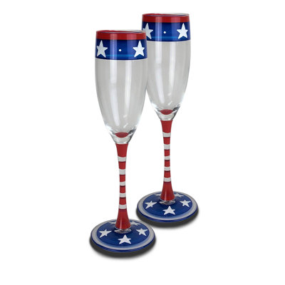 Patriotic Champagne Flute 8.5 oz