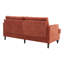Canapé en chenille de style Mid-Century moderne avec structure en bois massif et coussins amovibles-1955382338