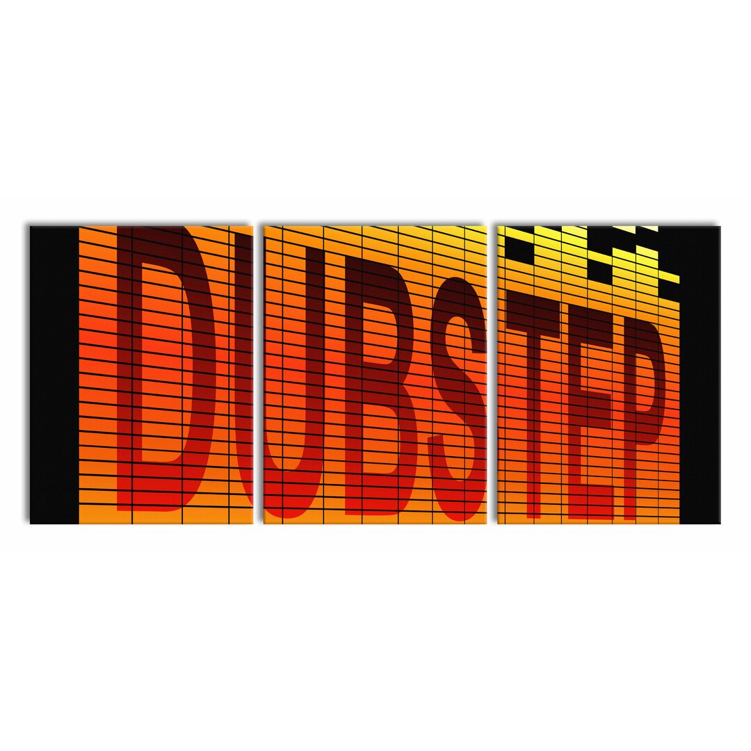 3-tlg. Leinwandbilder-Set Dubstep and Electro Music