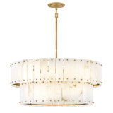 Simone 8 - Light Steel Dimmable Drum Chandelier