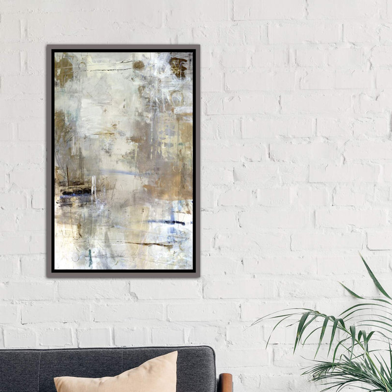 «Asking for White» par Julian Spencer - reproduction d'art, Toile encadrée de bois rustique foncé
