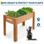 Boîte à fleurs surélevée de 46 po avec pieds surélevés et jardinière-129416327-129416329