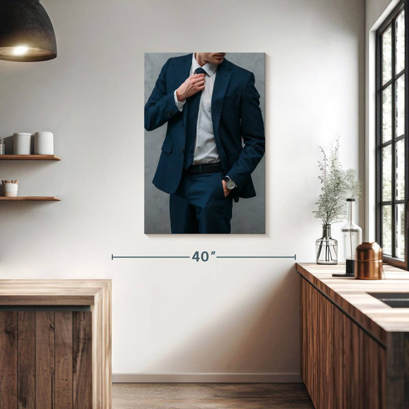 Shuttleworth Man Wearing Suit, 39" H x 26" W