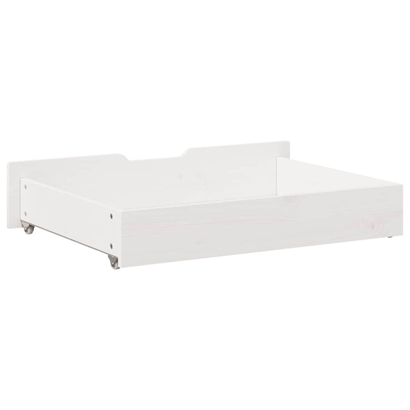 Underbed Storage Drawers, 17 H x 80 L x 55 W cm, White