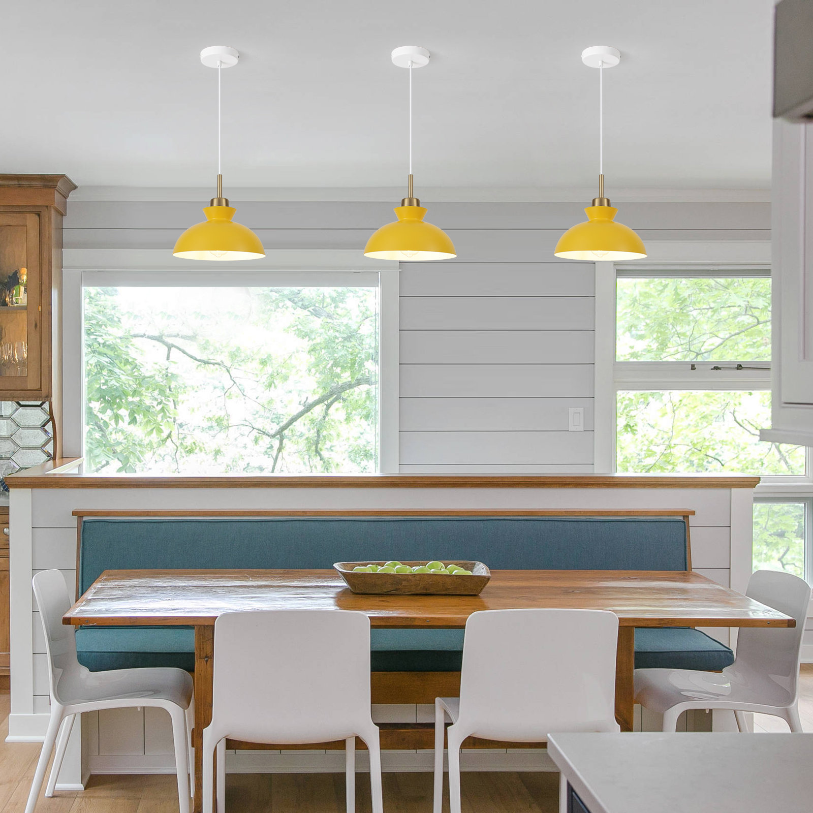 Gibran Single Light Dimmable Pendant, Yellow