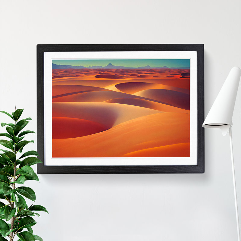 XH1022-9556X Vibrant Desert - Single Picture Frame Print, 25cm H x 34cm W x 2cm D, Black