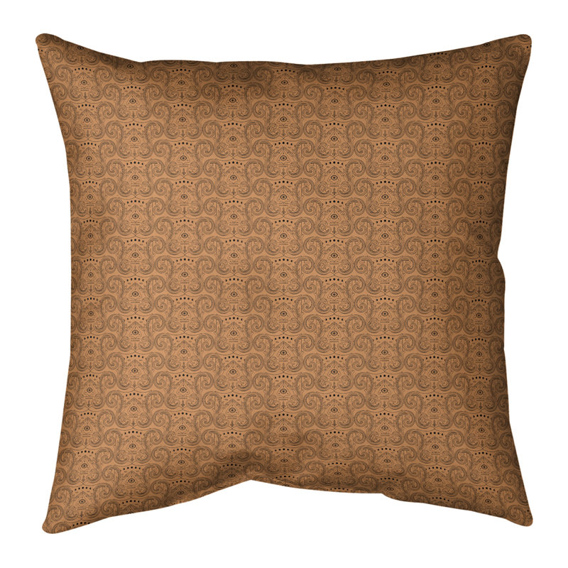 Housse et insert de coussin carré Katelyn Elizabeth, Bourre en polyester, H 18 po x l 18 po, Brun