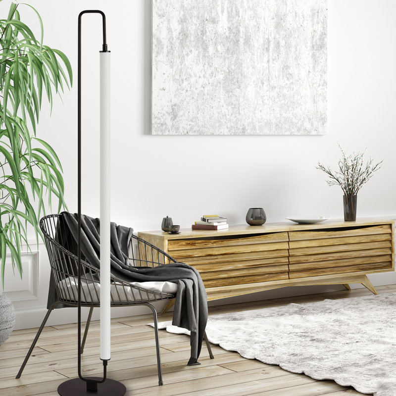 Creeden 59'' LED Novelty Floor Lamp, Matte Black